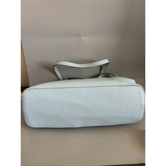 Nanette Lepore Tote Bag Womens Baby Blue Pebbled Faux Leather Shoulder Bag Purse - Picture 6 of 9